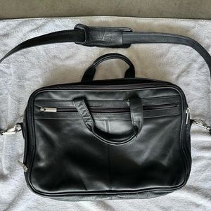 Kenneth Cole leather computer shoulder bag